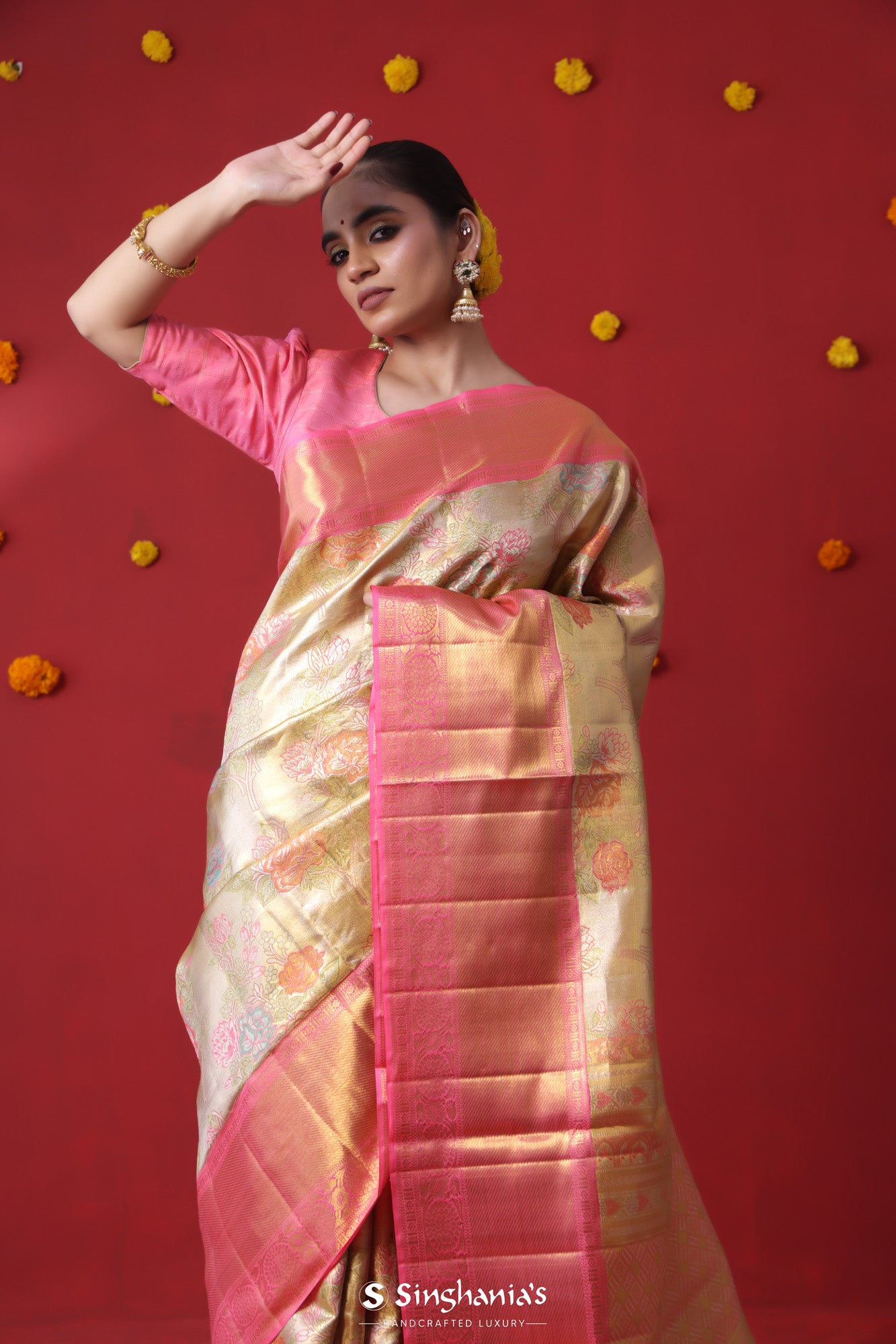 Shop Prasam Black Silk Hand Embroidery Saree for Women Online 39590964