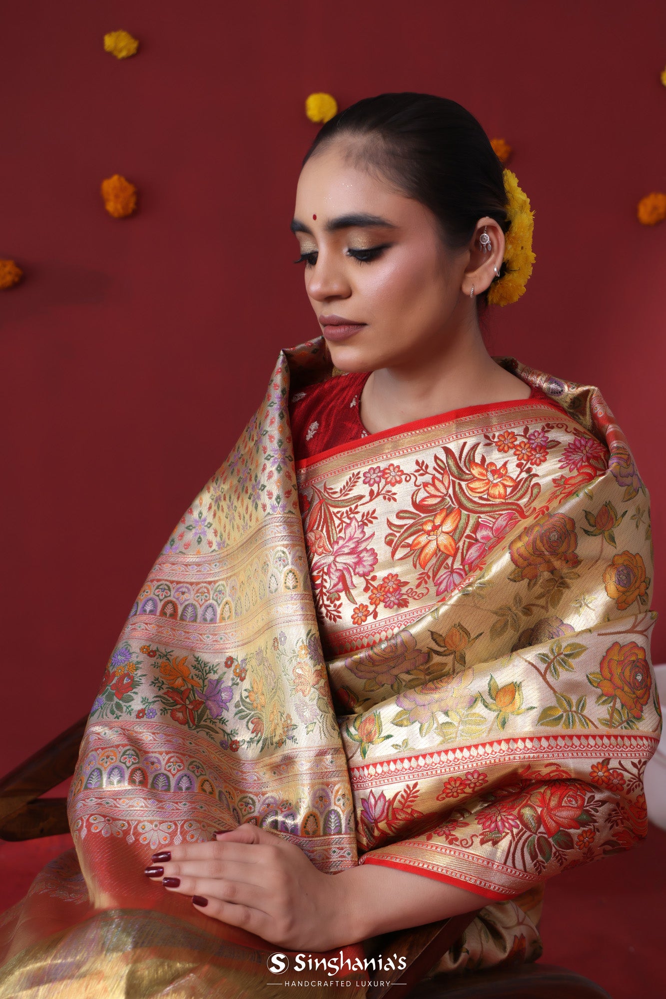 Samyukta Singhania Floret Saree | Women, Sarees, Classic Sarees, Black,  Jamdani, Matka Silk | Fashion, Aza fashion, Women